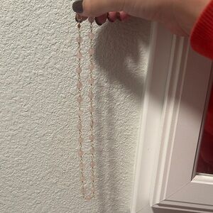 Elegant Pink Beaded Necklace homemade (New) comes with a ring